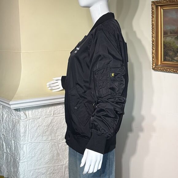 NWOT Alpha Industries - Black Chocoolate - Flyers MA-1 Bomber Jacket Unisex - Picture 5 of 15